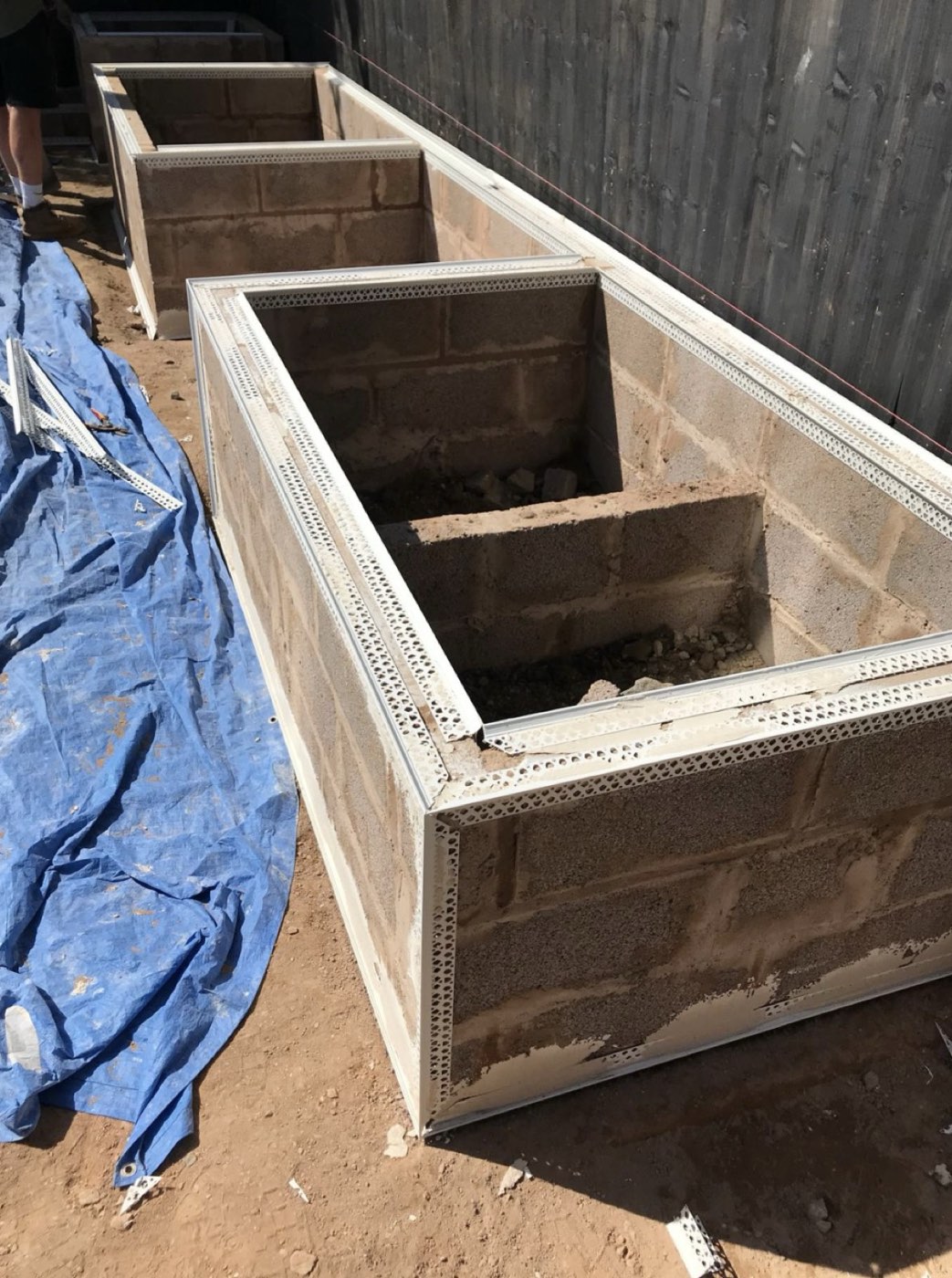 Foundation blockwork built up ready for the floor